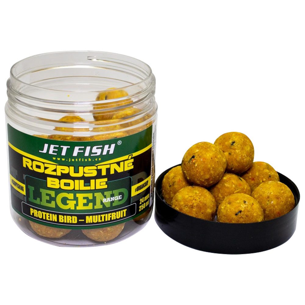 Jet fish rozpustné boilie protein bird multifruit 250 ml - 24 mm
