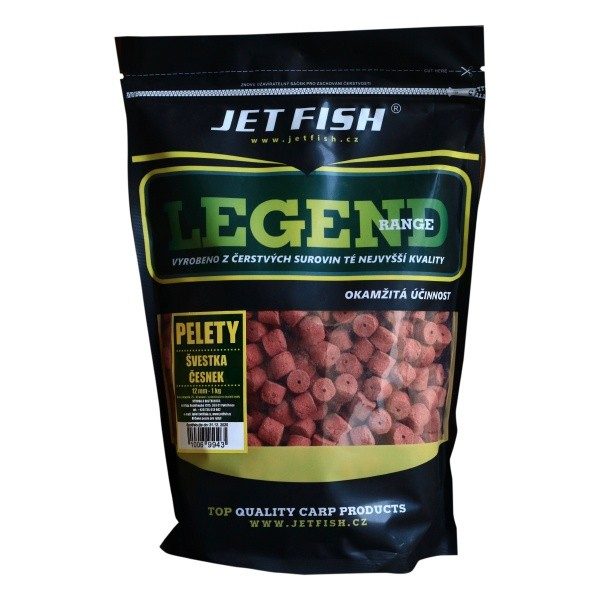 Jet fish pelety legend range 4 mm 1 kg-žlutý impuls-ořech/javor
