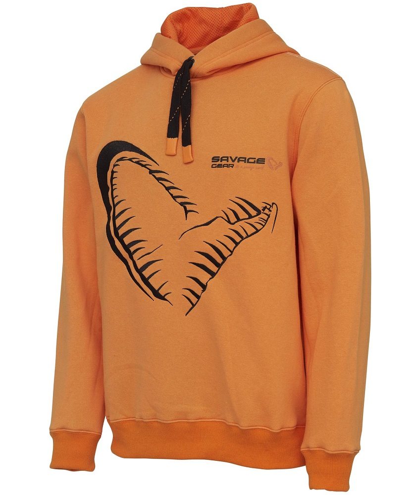 Savage gear mikina mega jaw hoodie sun orange - m