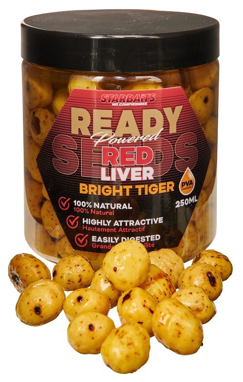 Starbaits tygří ořech ready seeds bright tiger 250 ml - red liver