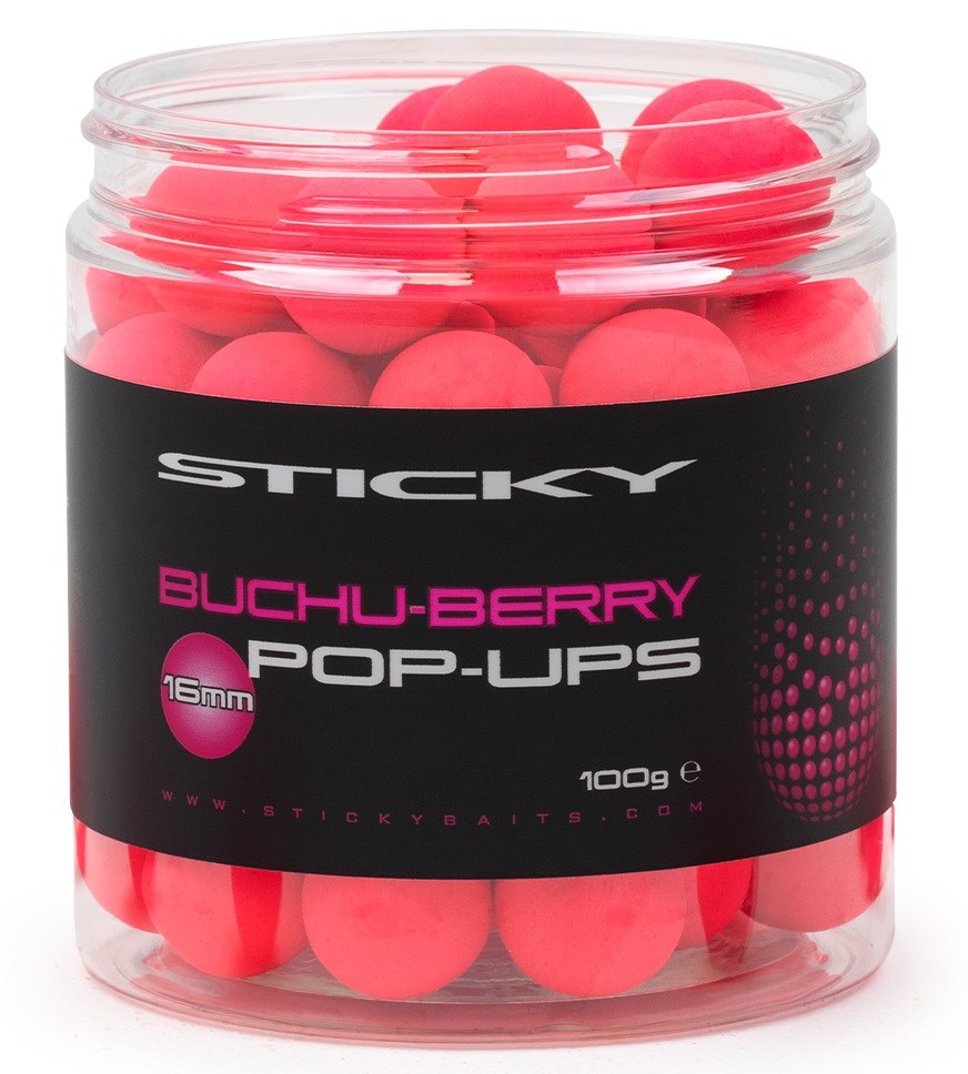 Sticky baits plovoucí boilies buchu berry pop-ups 100 g-16 mm
