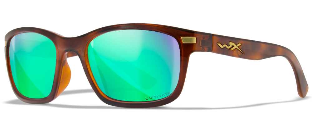 Wiley x polarizační brýle helix captivate polarized green mirror amber gloss demi