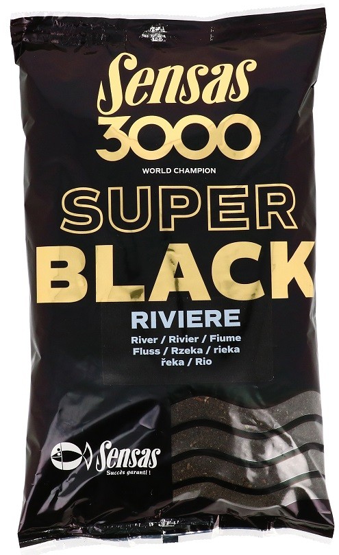 Sensas krmení  3000 super black 1kg-riviere
