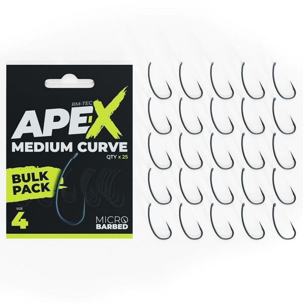 Ridgemonkey háčky ape-x medium curve barbed bulk pack 25 ks - 4