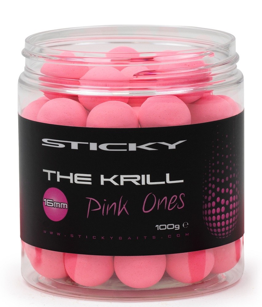 Sticky baits plovoucí boilies the krill pop-ups pink ones 100 g-16 mm
