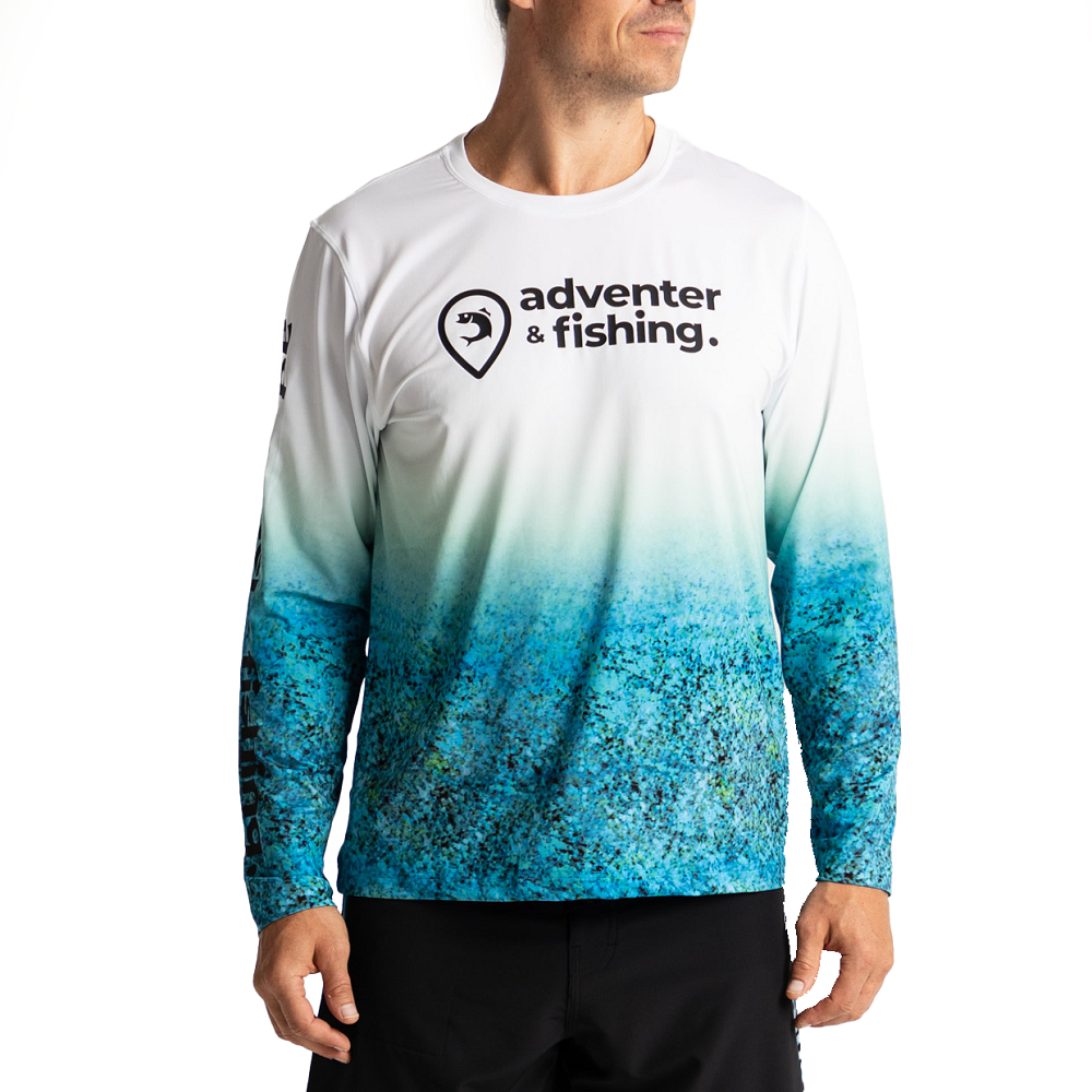 Adventer & fishing funkční  uv tričko white bluefin trevally - velikost m