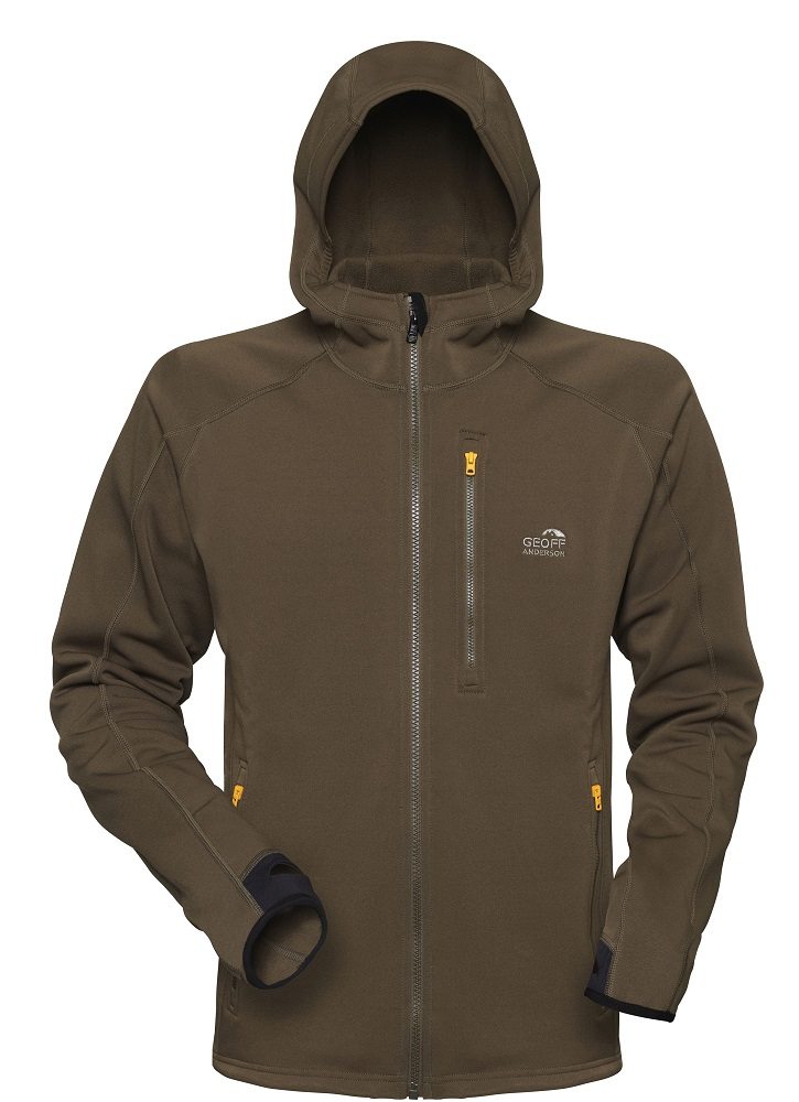 Geoff anderson bunda z mikro fleece hoody 3 zelená-velikost xxl