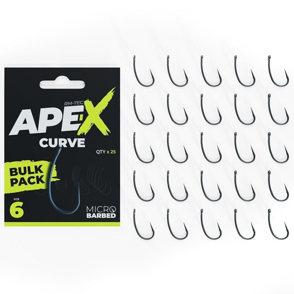 Ridgemonkey háčky ape-x curve barbed bulk pack 25 ks - 4