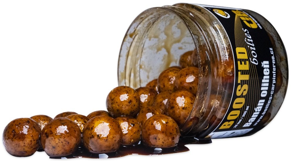 Carp inferno boosted boilies nutra line 300 ml 20 mm banán oliheň