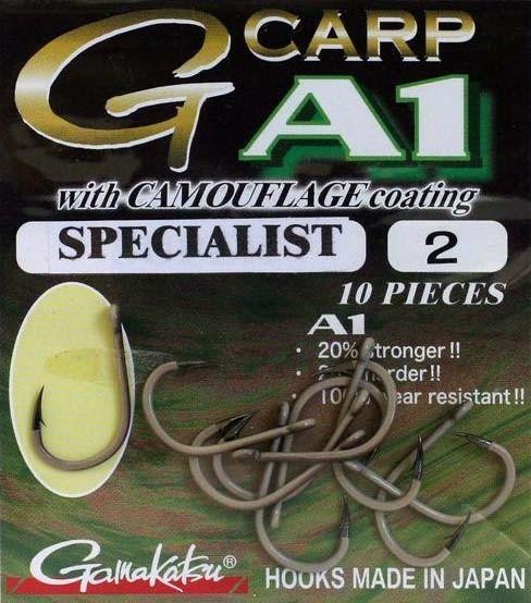 Gamakatsu háčky g-carp specialist camou a1 10ks-velikost 4