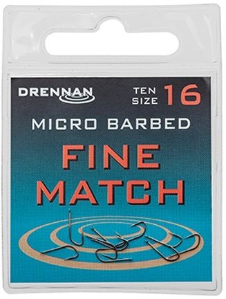 Drennan háčky fine match - velikost 16