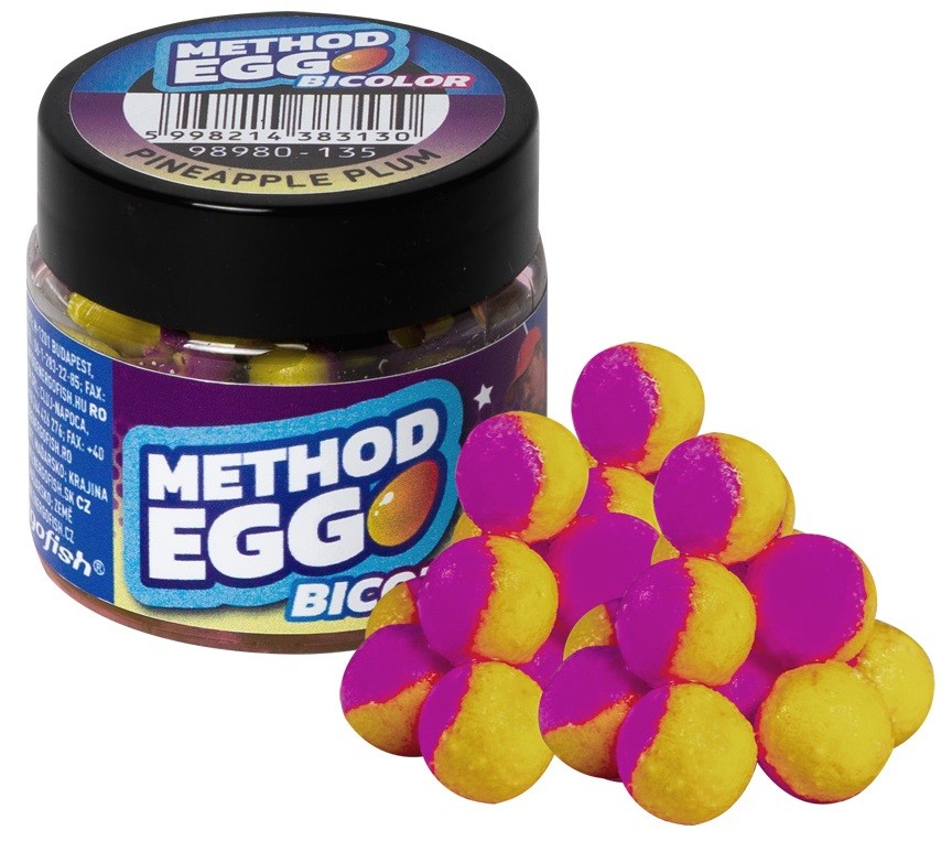 Benzar mix umělá nástraha bicolor method egg 6-8 mm 30 ml - ananas-švestka