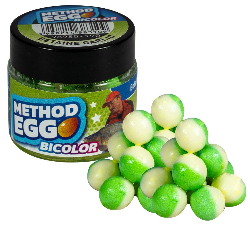 Benzar mix umělá nástraha bicolor method egg 6-8 mm 30 ml - betain-česnek
