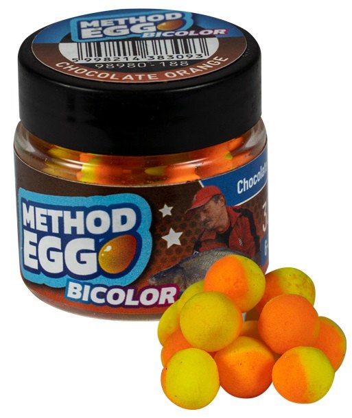 Benzar mix umělá nástraha bicolor method egg 6-8 mm 30 ml - čokoláda-pomeranč