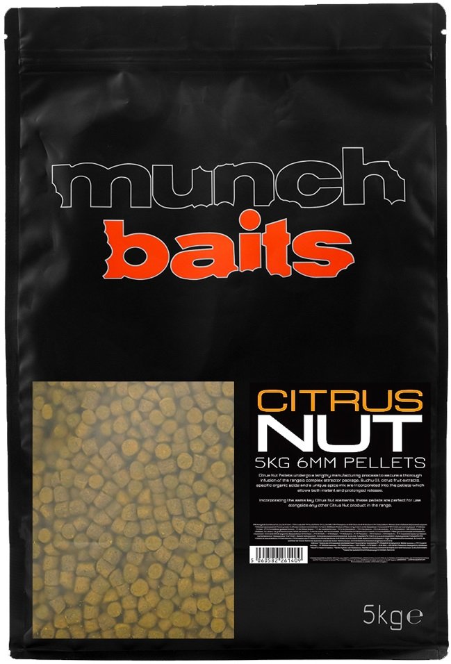 Munch baits citrus nut pellet - 5 kg 6 mm