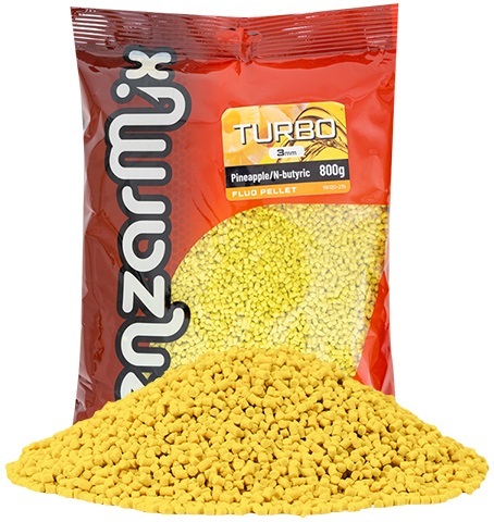 Benzar mix fluo turbo pelety 800 g 3 mm - ananas-kyselina máslová